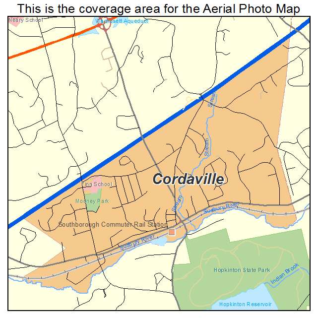 Cordaville, MA location map 