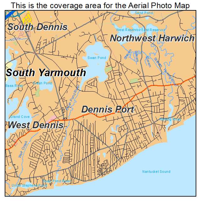 Dennis Port, MA location map 