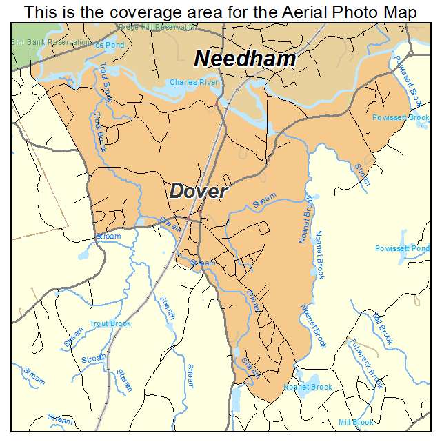 Dover, MA location map 
