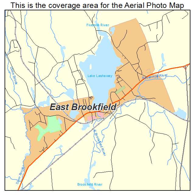 East Brookfield, MA location map 
