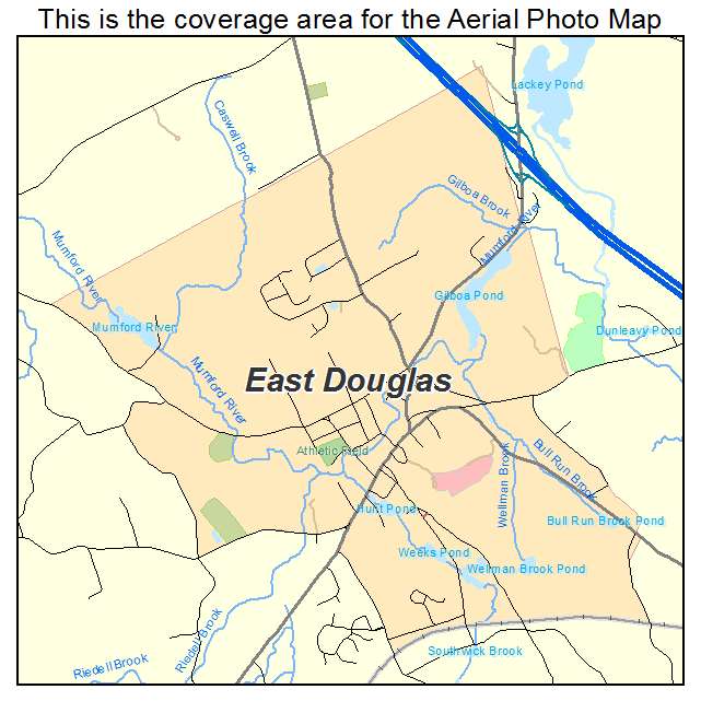 East Douglas, MA location map 