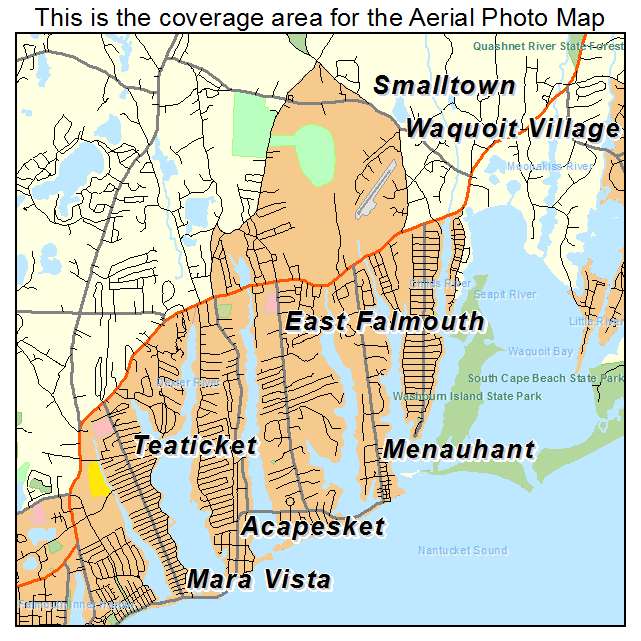 East Falmouth, MA location map 