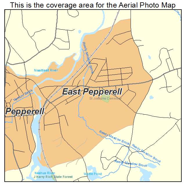 East Pepperell, MA location map 