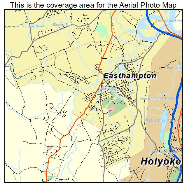 Easthampton, MA location map 