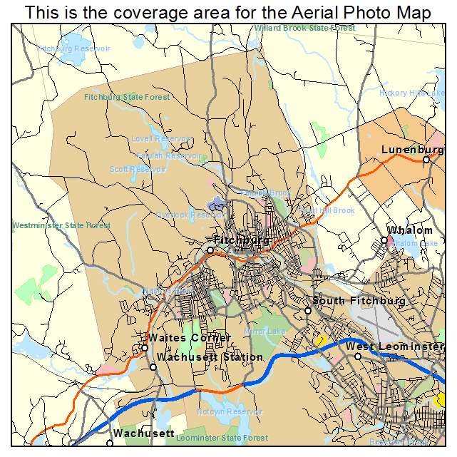 Fitchburg, MA location map 