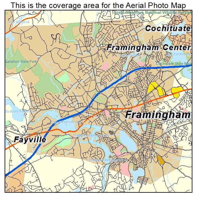 Framingham, MA location map 