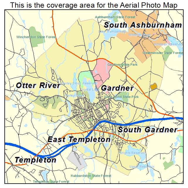 Gardner, MA location map 