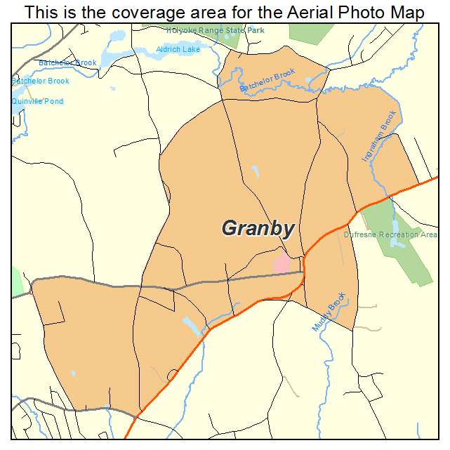 Granby, MA location map 