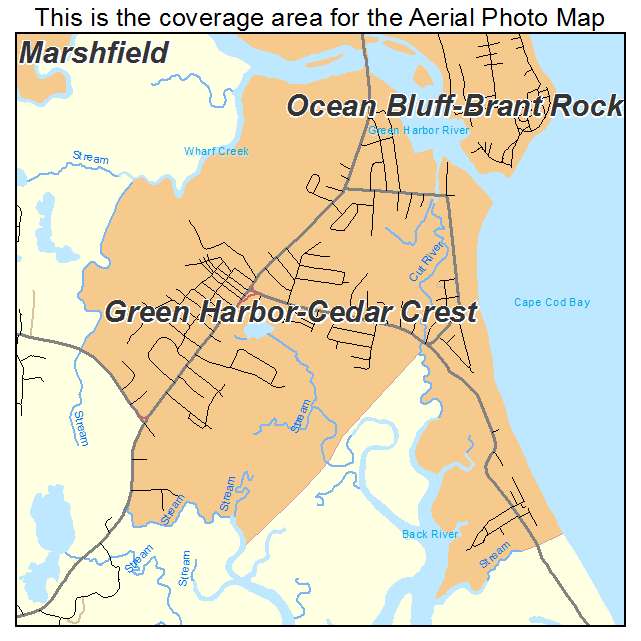 Green Harbor Cedar Crest, MA location map 