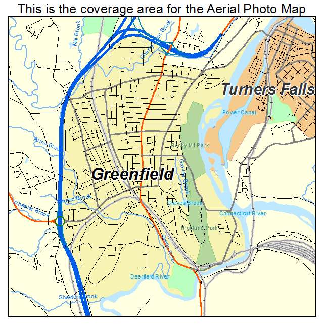 Greenfield, MA location map 