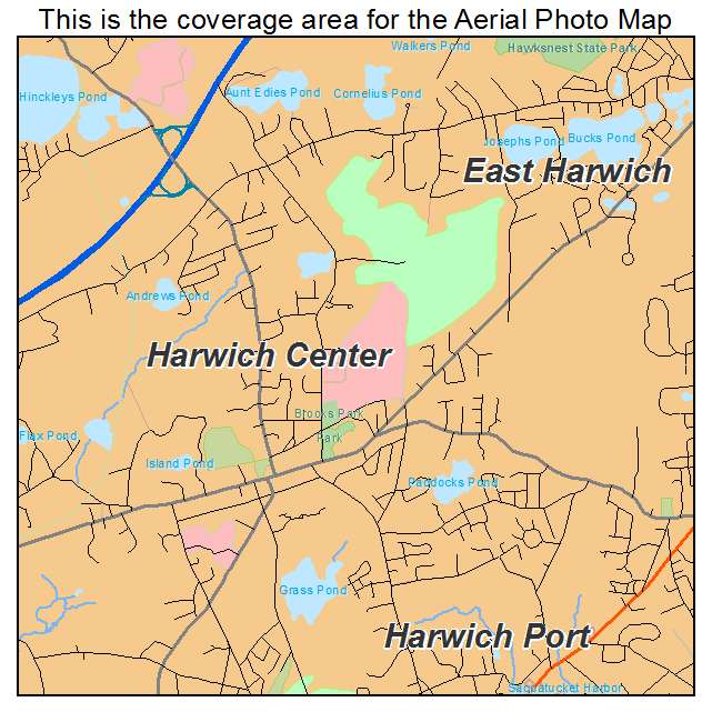 Harwich Center, MA location map 