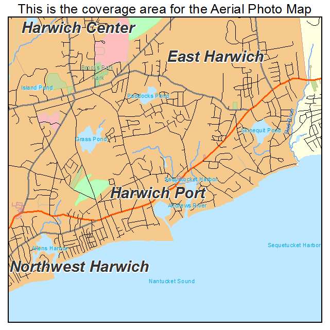 Harwich Port, MA location map 