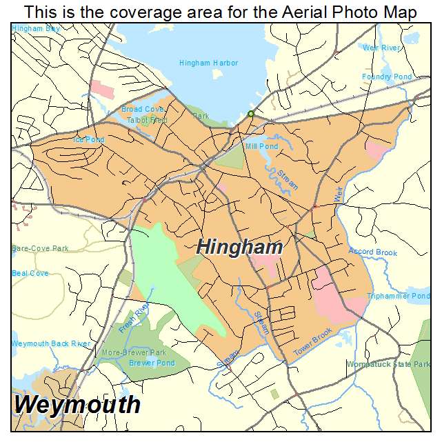 Hingham, MA location map 