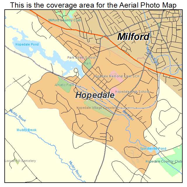 Hopedale, MA location map 