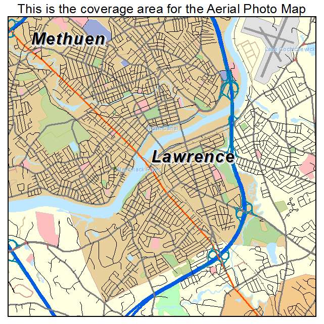 Lawrence, MA location map 