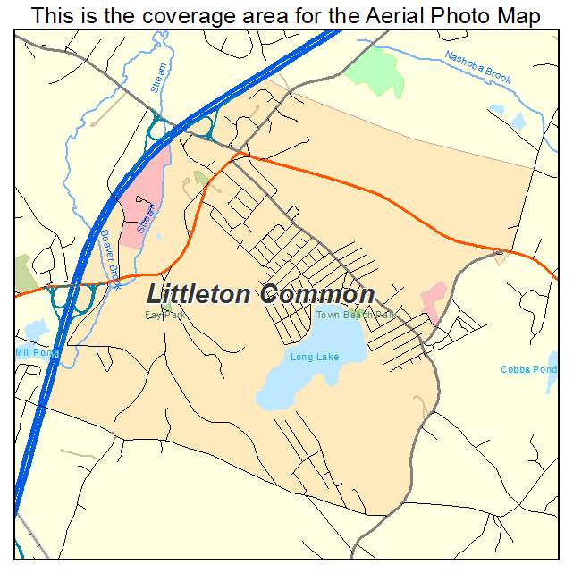 Littleton Common, MA location map 