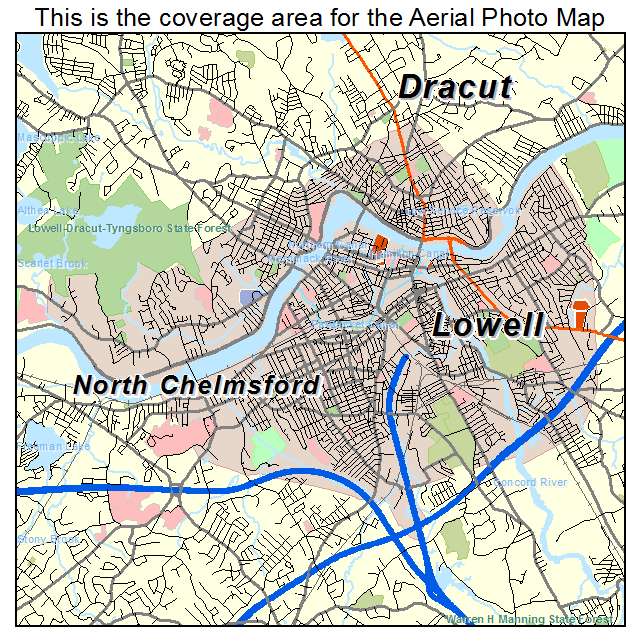 Lowell, MA location map 