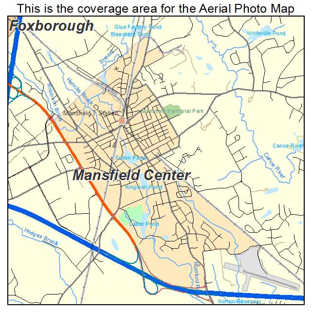 Mansfield Center, MA location map 