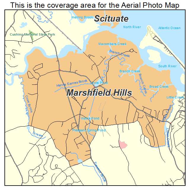 Marshfield Hills, MA location map 