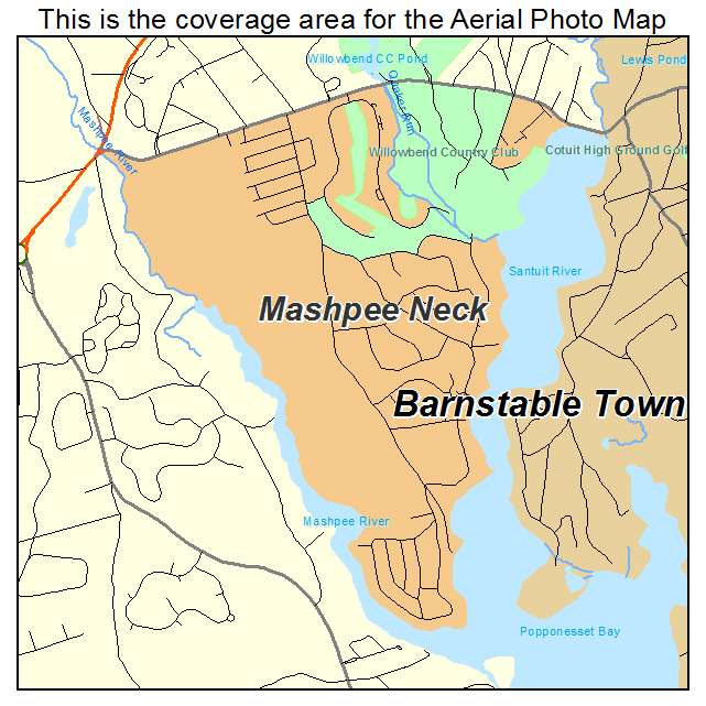 Mashpee Neck, MA location map 