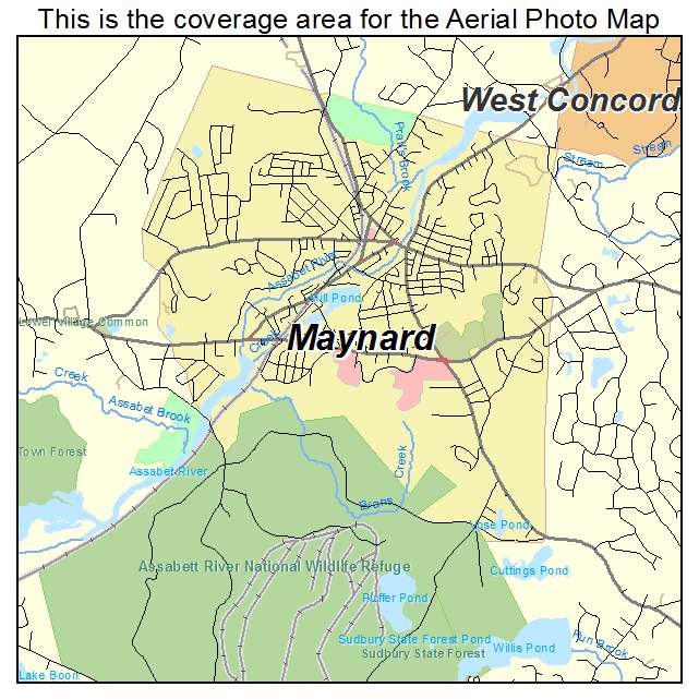 Maynard, MA location map 