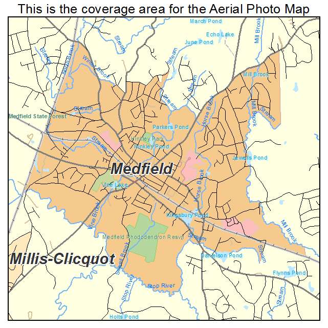 Medfield, MA location map 