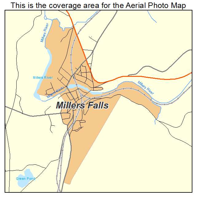 Millers Falls, MA location map 