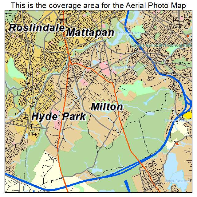 Milton, MA location map 