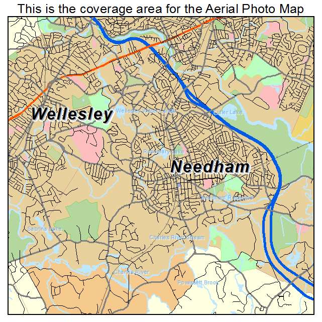 Needham, MA location map 