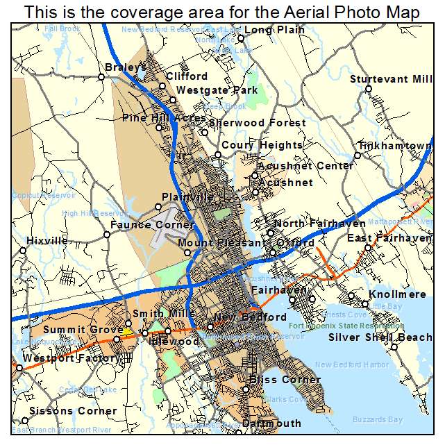 New Bedford, MA location map 