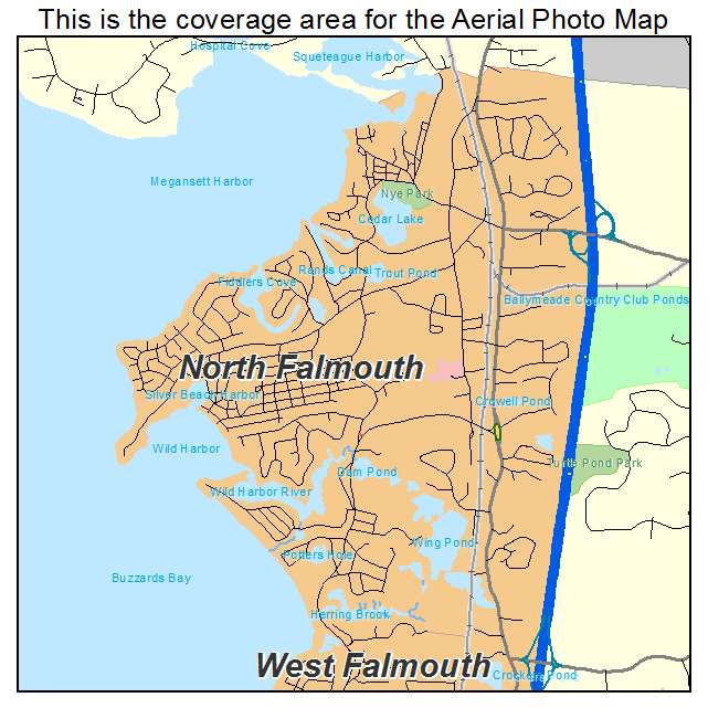 North Falmouth, MA location map 