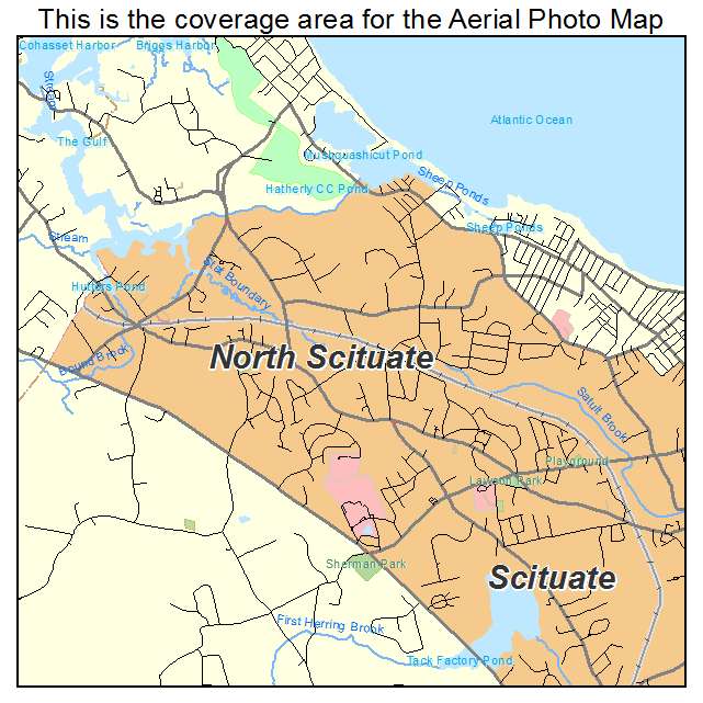 North Scituate, MA location map 