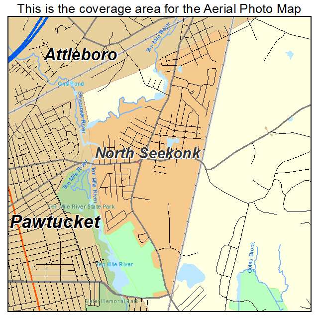 North Seekonk, MA location map 