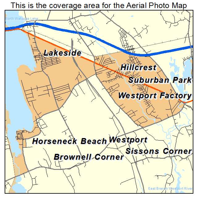North Westport, MA location map 
