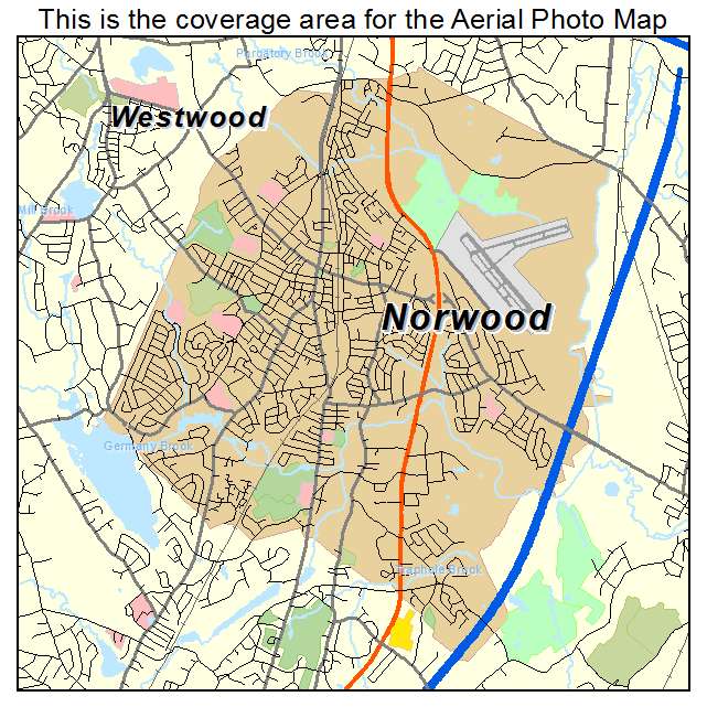 Norwood, MA location map 