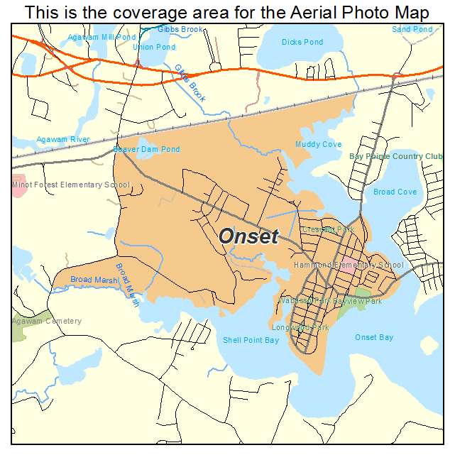 Onset, MA location map 