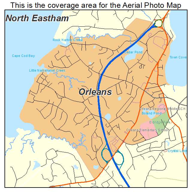 Orleans, MA location map 
