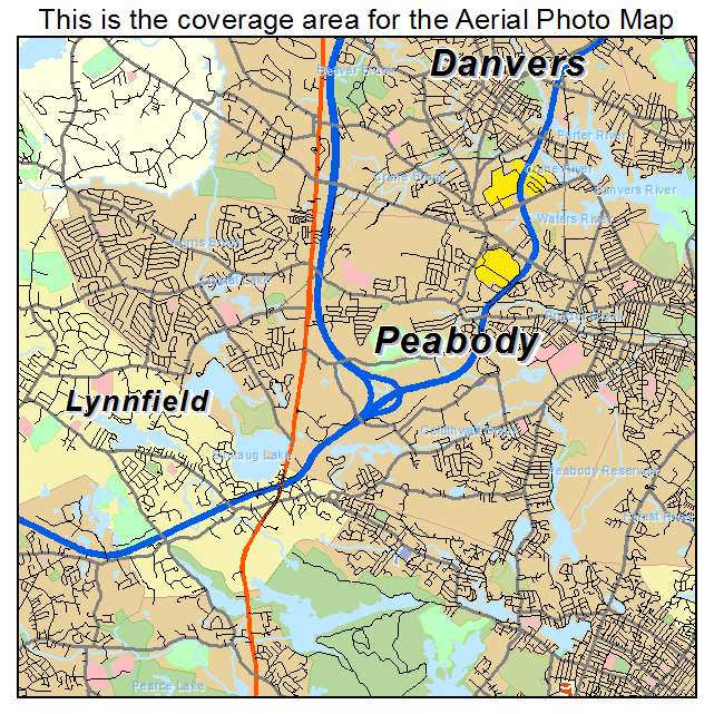 Peabody, MA location map 