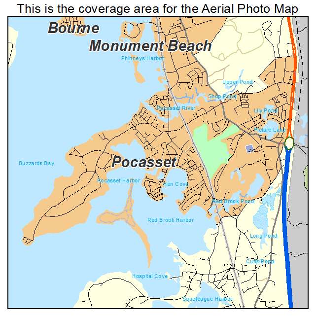 Pocasset, MA location map 
