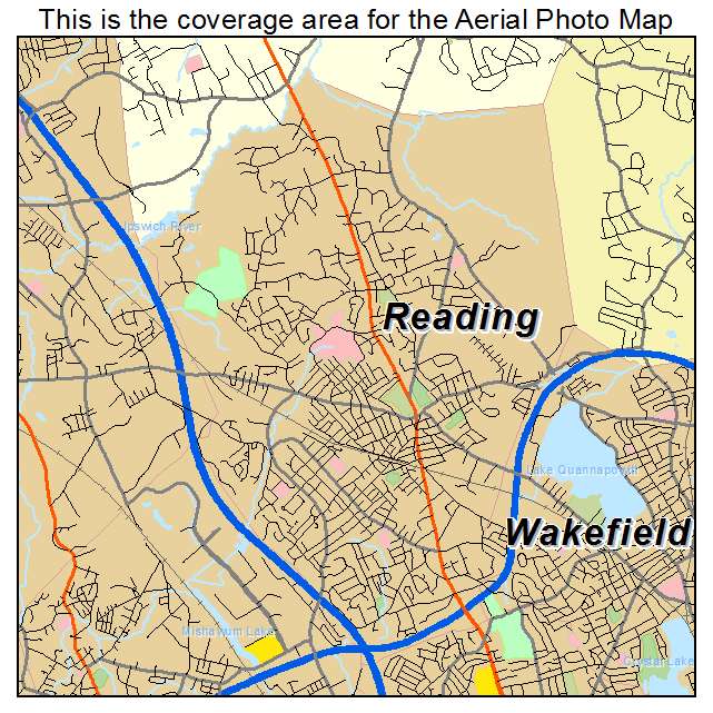 Reading, MA location map 
