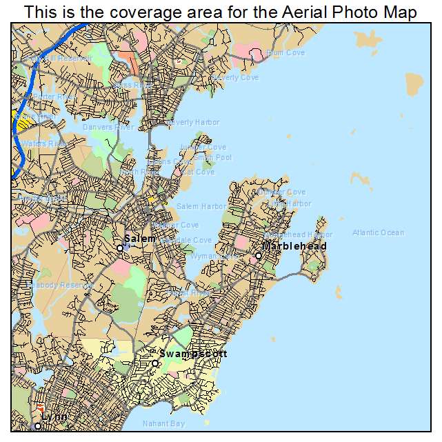 Salem, MA location map 