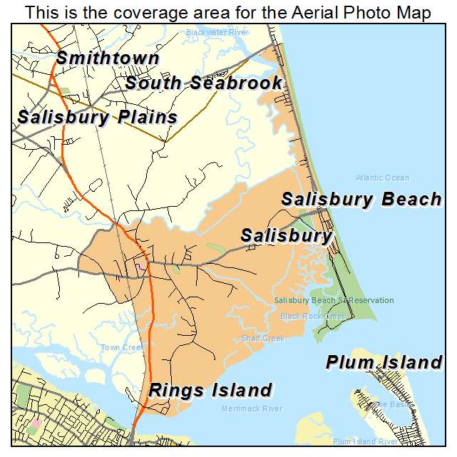 Salisbury, MA location map 