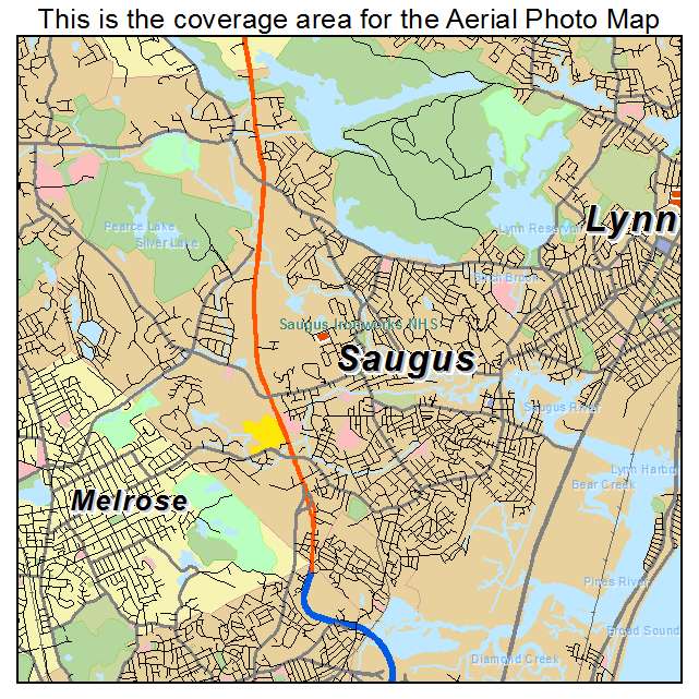 Saugus, MA location map 