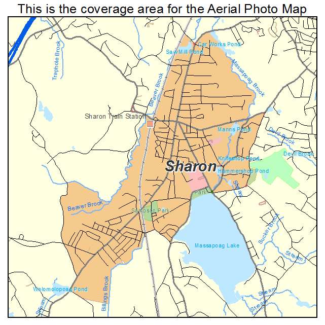 Sharon, MA location map 
