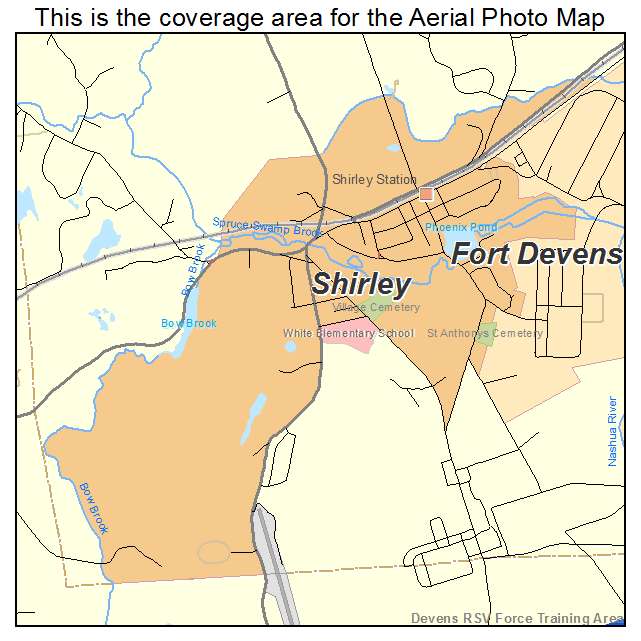 Shirley, MA location map 