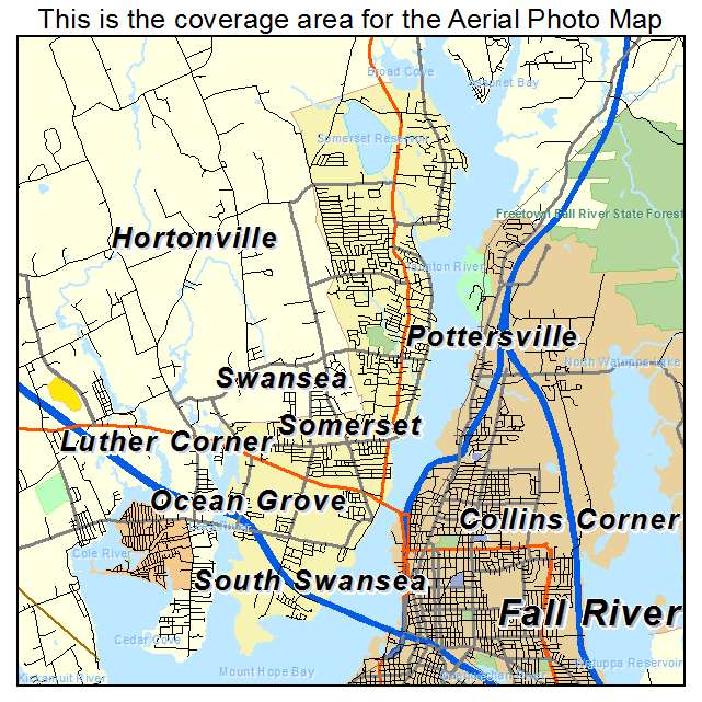 Somerset, MA location map 