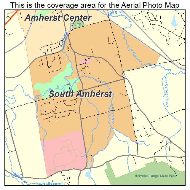 South Amherst, MA location map 