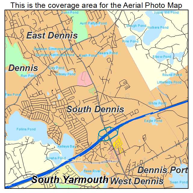 South Dennis, MA location map 
