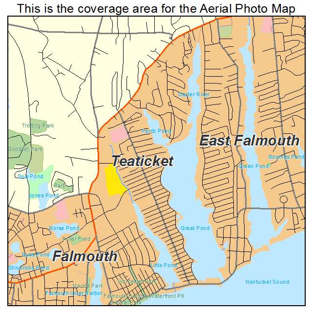 Teaticket, MA location map 