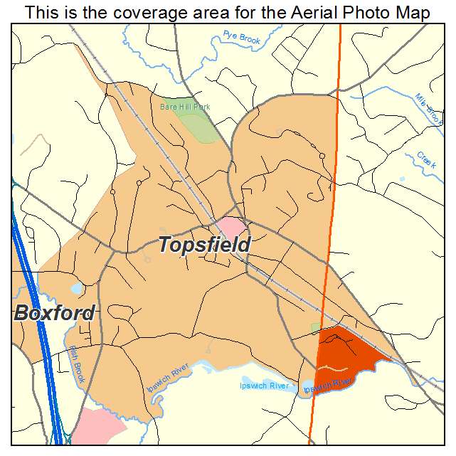 Topsfield, MA location map 